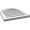Ekena Millwork Round Top Surface Mount PVC Gable Vent w/ 2"W x 1-1/2"P Brickmould Frame, 18"W x 22"H GVPRT18X2202SN - alternate 4